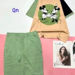 Đồ bộ quần lửng  áo tay ngắn in hình 2 chú chuột