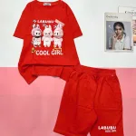 Đồ bộ quần lửng áo tay ngắn in LABUBU