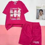 Đồ bộ quần lửng áo tay ngắn in LABUBU