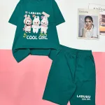 Đồ bộ quần lửng áo tay ngắn in LABUBU