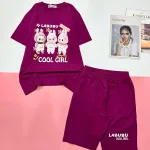 Đồ bộ quần lửng áo tay ngắn in LABUBU