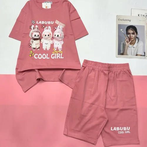 Đồ bộ quần lửng áo tay ngắn in LABUBU