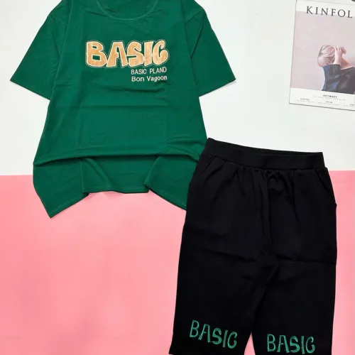 Đồ bộ quần lửng áo tay ngắn in nhiều BASIC