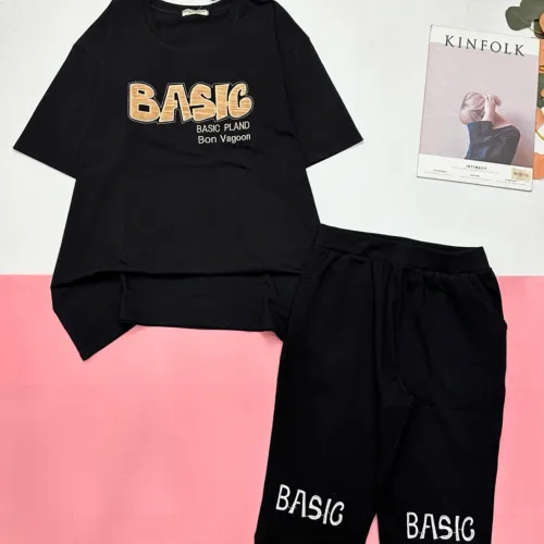 Đồ bộ quần lửng áo tay ngắn in nhiều BASIC