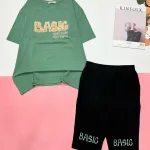 Đồ bộ quần lửng áo tay ngắn in nhiều BASIC