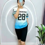 Đồ bộ quần lửng áo tay ngắn in số 28
