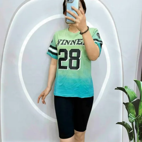 Đồ bộ quần lửng áo tay ngắn in số 28