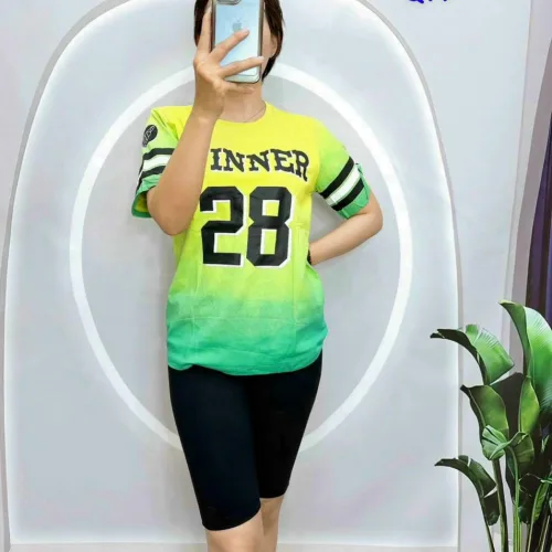 Đồ bộ quần lửng áo tay ngắn in số 28