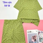 Đồ bộ quần lửng áo tay ngắn tăm xịn xẻ tà