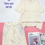 Đồ bộ quần lửng áo tay ngắn tăm xịn xẻ tà