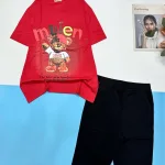 Đồ bộ quần lửng đen áo tay ngắn in hình chú gấu