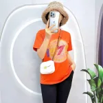 Đồ bộ quần lửng đen áo tay ngắn in số 197