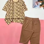 Đồ bộ quần lửng màu trơn áo tay ngắn in nhiều chữ đẹp