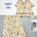 Đồ bộ quần ngố mango pijama có túi trước in nhiều hình