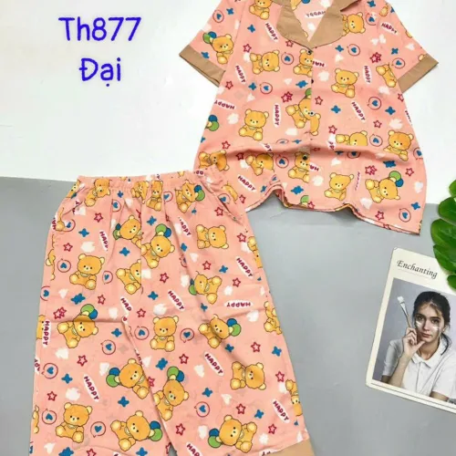 Đồ bộ quần ngố mango pijama có túi trước in nhiều hình