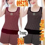 Đồ bộ sát nách quần đùi thun borip