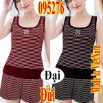Đồ bộ sát nách quần đùi thun borip