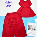 Đồ bộ satin quần lững áo 2 dây trơn