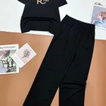 Đồ bộ tăm lạnh quần dài áo cổ tròn size đại