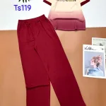 Đồ bộ tăm lạnh quần dài áo cổ tròn tay ngắn in chữ NEWYORK