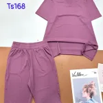 Đồ bộ tăm lạnh quần ngố áo cổ v trơn