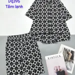 Đồ bộ tăm lạnh quần ngố áo sơ mi nhiều hoạ tiết