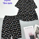 Đồ bộ tăm lạnh quần ngố áo sơ mi nhiều hoạ tiết