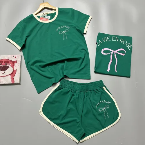 Đồ bộ thun cotton quần đùi áo tay ngắn in hình cái nơ