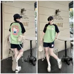 Đồ bộ thun cotton quần đùi áo tay ngắn in hình mèo kitty
