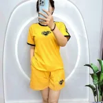 Đồ bộ thun cotton quần đùi áo tay ngắn in hình trái tim