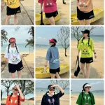 Đồ bộ thun cotton quần đùi áo tay ngắn in thỏ form rộng 48-75kg