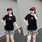 Đồ bộ thun cotton quần đùi áo tay ngắn thuê chữ YES