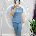 Đồ bộ thun cotton quần lửng áo tay ngắn in chữ GENERALS
