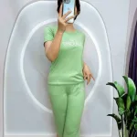 Đồ bộ thun cotton quần lửng áo tay ngắn in chữ GENERALS