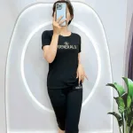 Đồ bộ thun cotton quần lửng áo tay ngắn in chữ GENERALS