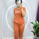 Đồ bộ thun cotton quần lửng áo tay ngắn in chữ GENERALS