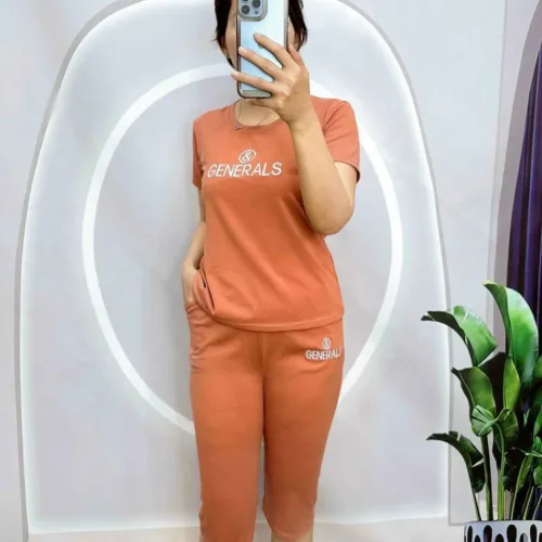 Đồ bộ thun cotton quần lửng áo tay ngắn in chữ GENERALS