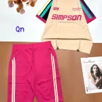 Đồ bộ thun cotton quần lửng áo tay ngắn in chữ SIMPSON