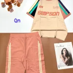 Đồ bộ thun cotton quần lửng áo tay ngắn in chữ SIMPSON