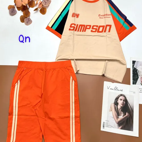 Đồ bộ thun cotton quần lửng áo tay ngắn in chữ SIMPSON