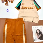 Đồ bộ thun cotton quần lửng áo tay ngắn in chữ SIMPSON