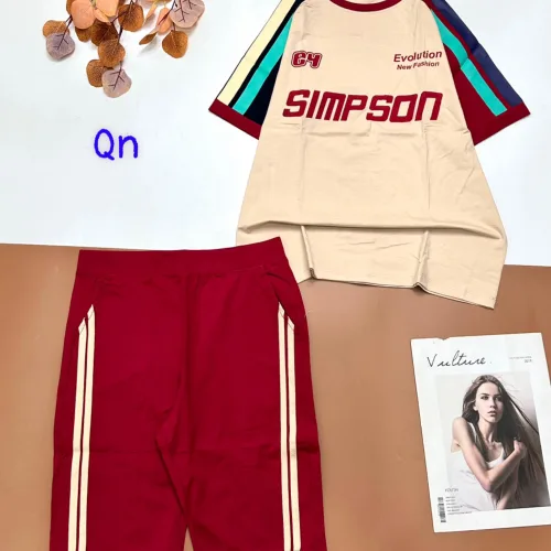 Đồ bộ thun cotton quần lửng áo tay ngắn in chữ SIMPSON
