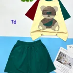Đồ bộ thun nữ quần đùi áo in hình gấu