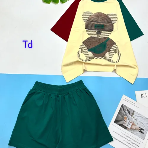 Đồ bộ thun nữ quần đùi áo in hình gấu
