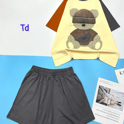 Đồ bộ thun nữ quần đùi áo in hình gấu
