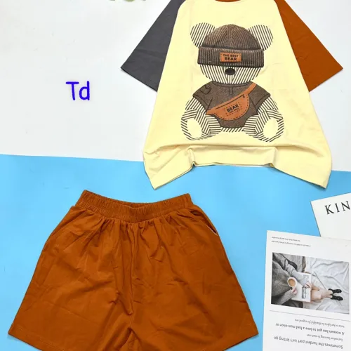 Đồ bộ thun nữ quần đùi áo in hình gấu