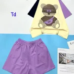 Đồ bộ thun nữ quần đùi áo in hình gấu