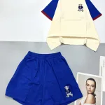 Đồ bộ thun nữ quần đùi áo tay ngắn in hình chú chó gấu nhỏ