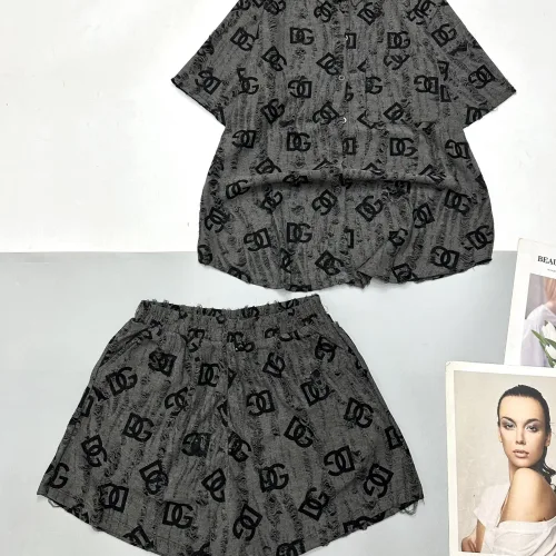 Đồ bộ tơ xước quần đùi áo sơ mi tay ngắn cổ bẻ in hoạ tiết