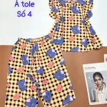 Đồ bộ tonl  quần lửng áo sát nách bèo in hình con vật